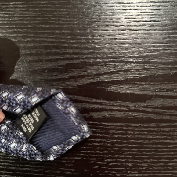 Ermenegildo Zegna Silk Patterned Tie Navy Black - Picture 5 of 8